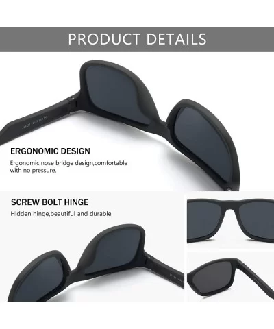 Lightweight Vintage Polarized Sunglasses for Women Men UV400 Retro Style - Grey Frame (Matte Finish)/Grey Lens - C418L7AX42Q ...