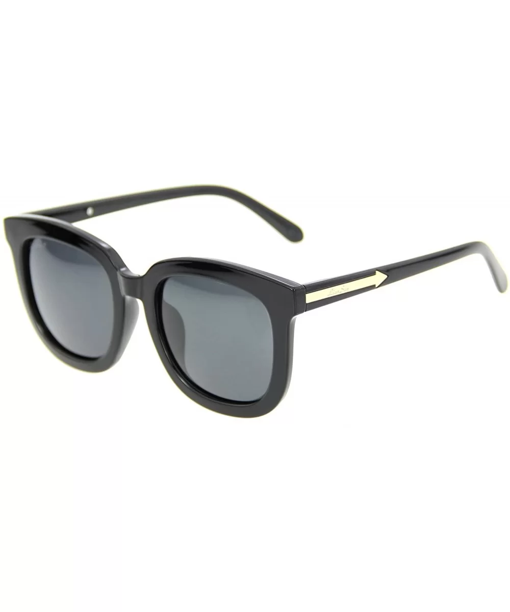 Designer Fashion Women Sunglasses Vintage Square Men Eyewear L502 - Black Grey - CM12O3XRG06 $44.36 Square