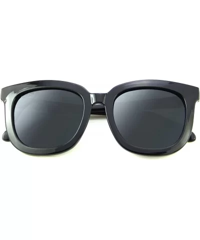 Designer Fashion Women Sunglasses Vintage Square Men Eyewear L502 - Black Grey - CM12O3XRG06 $44.36 Square