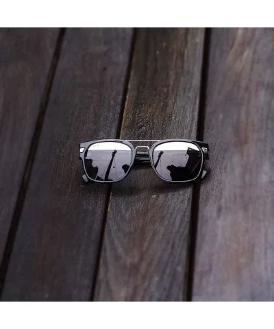 Designer Sunglasses For Men Women Fashion Polarized Retro Sun Glasses - Black - CG18NZEXITC $80.12 Aviator