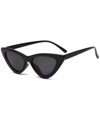 Sunglasses Triangle Vintage Ladies Glasses - C1black - C5199EKSGQY $21.38 Cat Eye