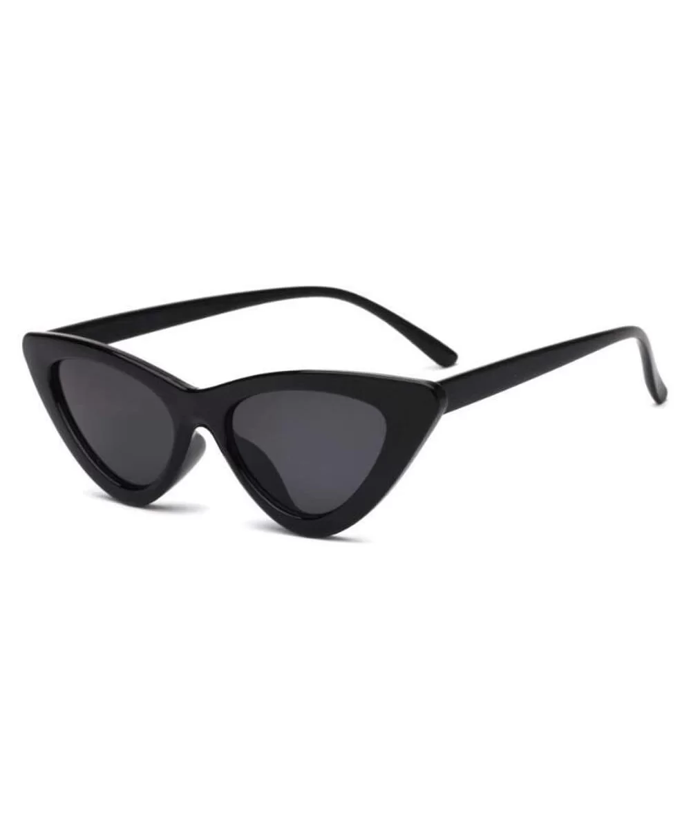 Sunglasses Triangle Vintage Ladies Glasses - C1black - C5199EKSGQY $21.38 Cat Eye