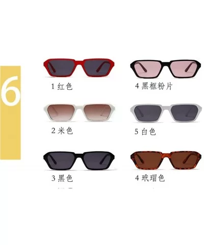 New fashion luxury small frame square unisex retro decoration concave shape brand designer trend sunglasses UV400 - C018M8Z9W...