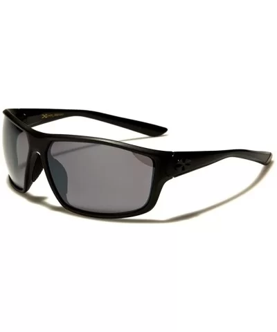 Men Outdoor Baseball Riding Cycling Athletic Rectangle Sport Sunglasses - Black - CL18WWGRA22 $12.87 Rectangular