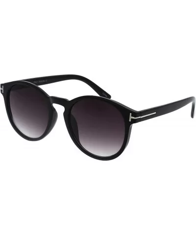 3271 Round Fashion Sunglasses - UV Protection - Shinny Black - CJ18WHNO5E2 $36.87 Round