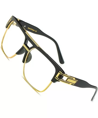 Square Aviator Fashion Sunglasses Glasses - White - CO185U73OU6 $26.83 Goggle