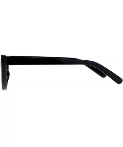 Womens Mod Chic Retro Gothic Cat Eye Plastic Sunglasses - All Black - CB18C2WIZY7 $12.29 Cat Eye