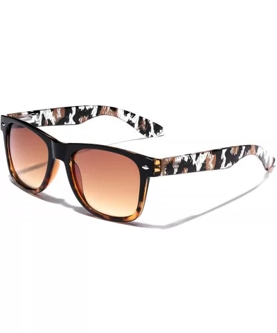 Animal Print Ladies Retro Fashion Sunglasses - Brown - Animal Print - CJ11OXKB941 $12.35 Rectangular