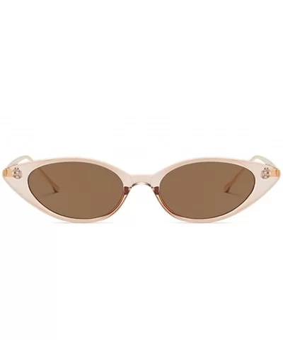 Cateye Metal Frame Lady Sunglass - Tea/Brown - CV18DWNRZLY $17.80 Oval