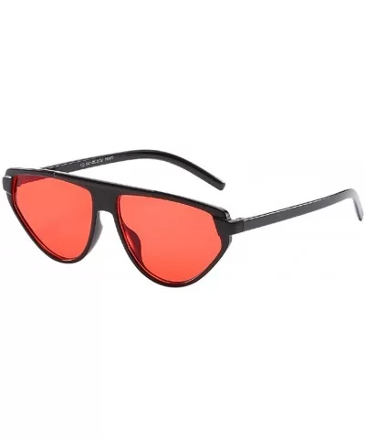 Unisex Fashion Sunglasses-Retro Eyewear Vintage Eye Radiation Protection - Hot Pink - CF18OA5R5OU $10.42 Rectangular
