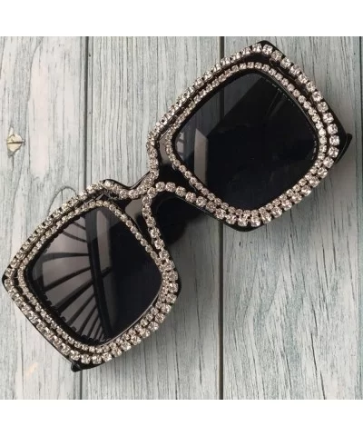 Big Men Sunglasses Square Shape Diamond Sun Glasses UV400 Oversized Nigt Vision Lens Eyeglass Oculos De Sol - CP197Y6W44N $28...