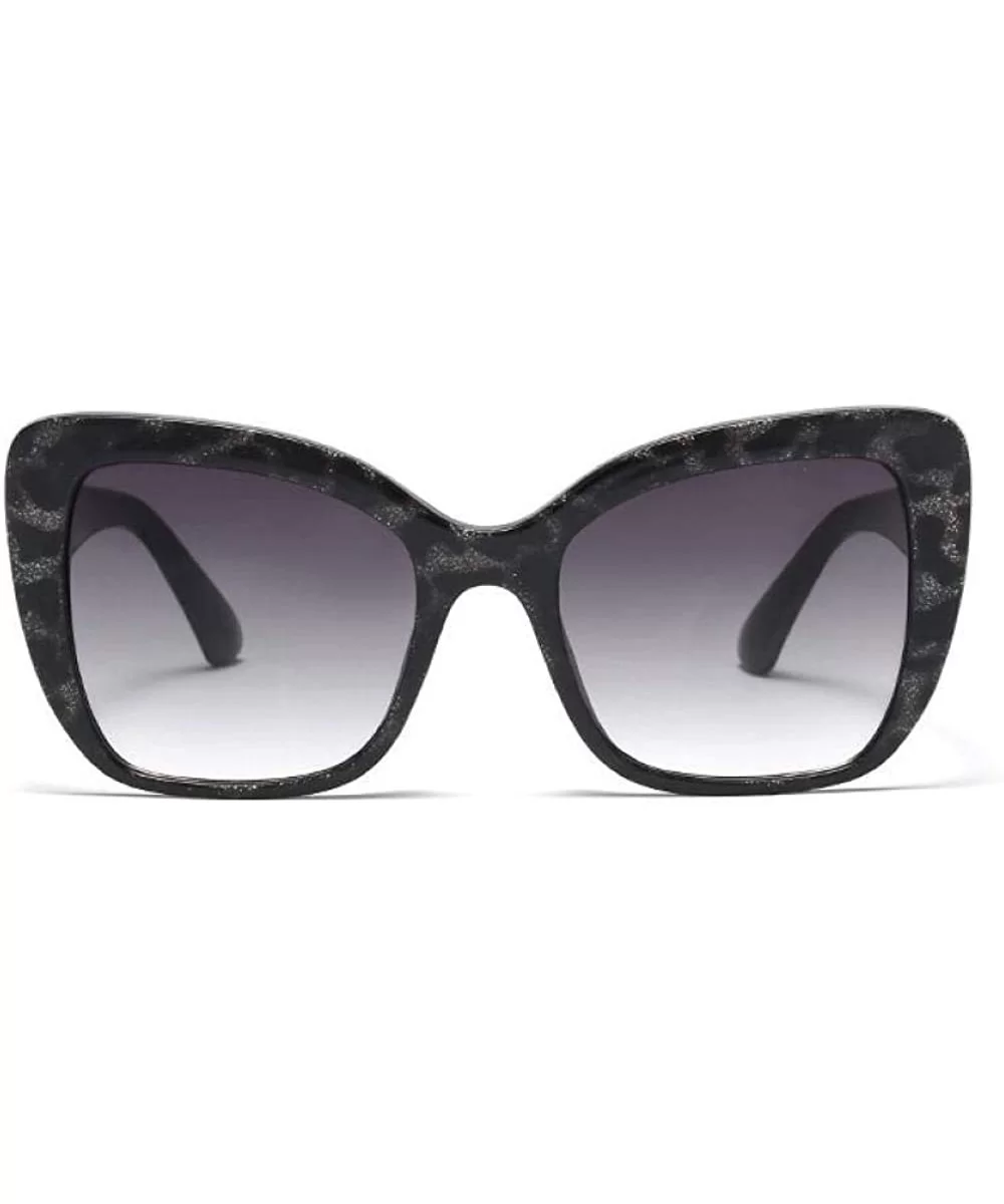 Big Frame Cat Eye Sunglasses Men Women Fashion Shades UV400 C7 Leopard Tea - C3 Black Leopard - C718YZW74R3 $15.57 Aviator