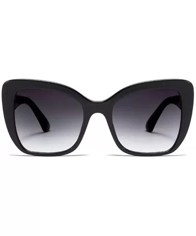 Big Frame Cat Eye Sunglasses Men Women Fashion Shades UV400 C7 Leopard Tea - C3 Black Leopard - C718YZW74R3 $15.57 Aviator