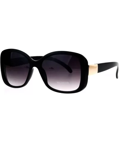 Simple Classic Womens Sunglasses Square Rectangular Fashion Shades UV 400 - Black - C5185ERZKMU $13.99 Rectangular