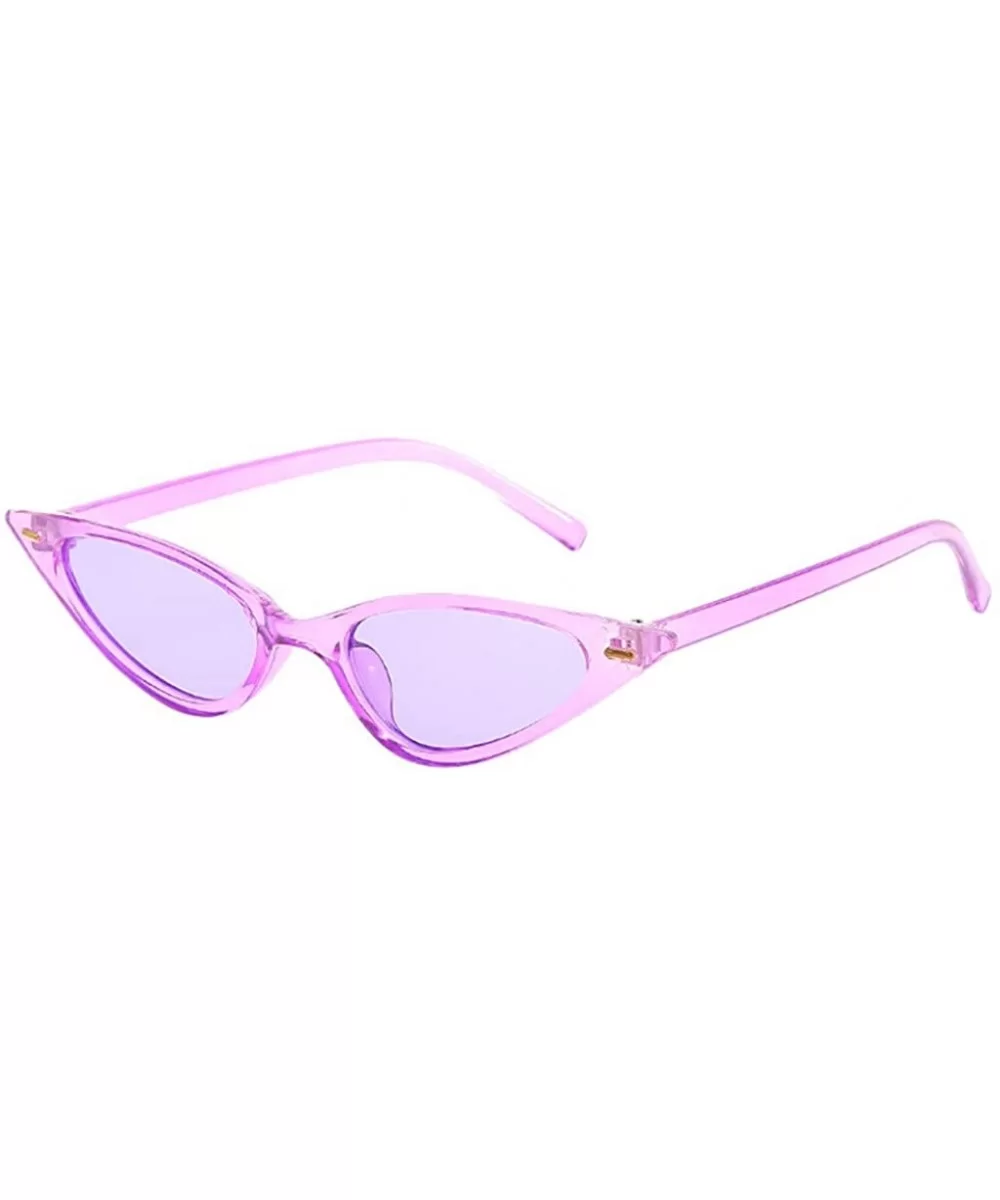 Women Small Frame Cateye Shaped Vintage Retro Cat Eye Sunglasses Retro Eyewear Fashion Radiation Protection - CZ196EYZ6M6 $12...