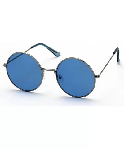 Round Circle Full Metal Frame Sunglasses for Women and Men Colorful Tinted Oceanic Lens John Lennon Glasses - CY180SMRL92 $11...