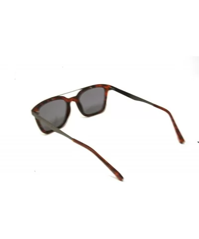 Vintage Retro Top Crossbar Flat Lens (medium matte tortoise gunmetal/gold mirror lens - one color) - C6185GGTSMY $23.29 Sport