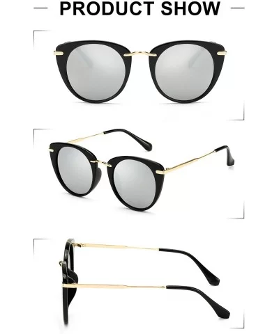 Retro Cat Eye Polarized Sunglasses for Women Vintage Fashion Sun Glasses 100% UV Protection - CF18Y2HRG83 $27.28 Cat Eye