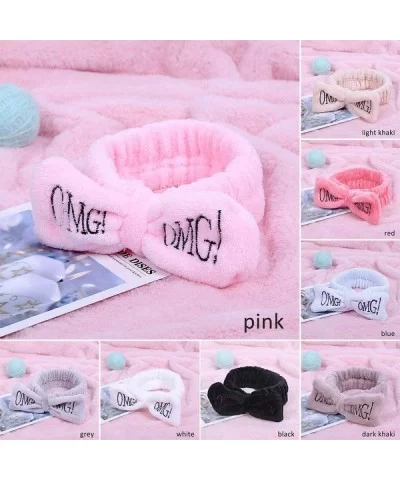 Soft Bath Wash Face Girls Hairband Hair Accessories Headwear Letter Dark Khaki - Pink - CM18YR3XME6 $10.70 Aviator