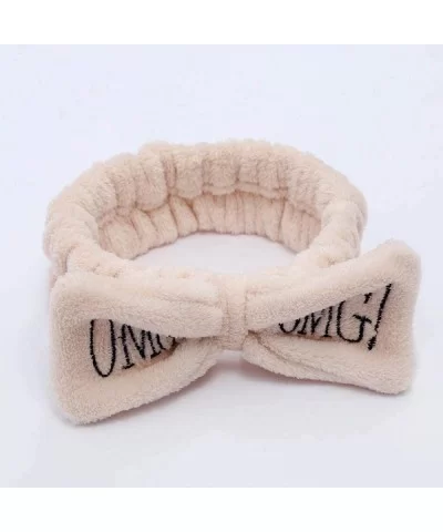 Soft Bath Wash Face Girls Hairband Hair Accessories Headwear Letter Dark Khaki - Pink - CM18YR3XME6 $10.70 Aviator