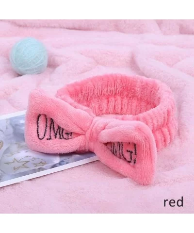 Soft Bath Wash Face Girls Hairband Hair Accessories Headwear Letter Dark Khaki - Pink - CM18YR3XME6 $10.70 Aviator