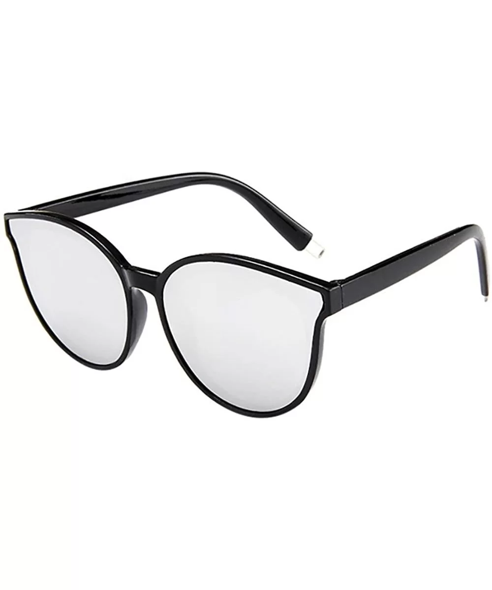 Mens Womens Retro Big Frame Vintage Rapper Sunglasses-Eyewears - E - CR18Q2ULG92 $10.88 Rectangular