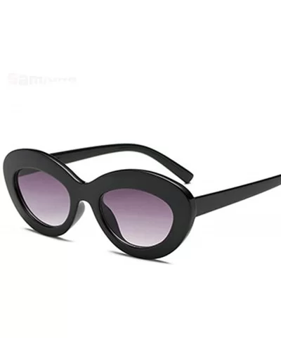 2019 Oval Sunglasses Women Vintage Sunglass Women's Brand Designer Pink C1 - C5 - CS18XQZW0UN $13.05 Aviator