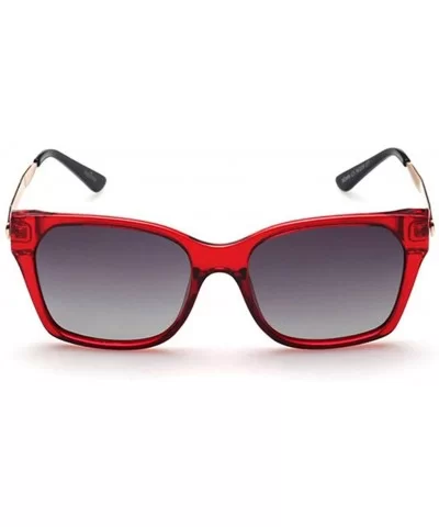 Classic Polarized Wayfarer Sunglasses 80's Vintage Style Design - Red/Grey - C212IOUXLQJ $25.29 Aviator