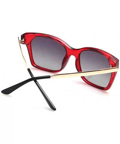 Classic Polarized Wayfarer Sunglasses 80's Vintage Style Design - Red/Grey - C212IOUXLQJ $25.29 Aviator