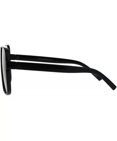 Thin Plastic Color Mirror Large Racer Mob Sunglasses - Black Purple - CX186C28AY5 $17.80 Oversized