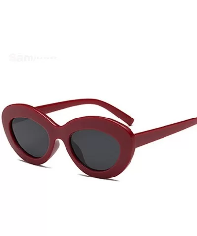 2019 Oval Sunglasses Women Vintage Sunglass Women's Brand Designer Pink C1 - C5 - CS18XQZW0UN $13.05 Aviator