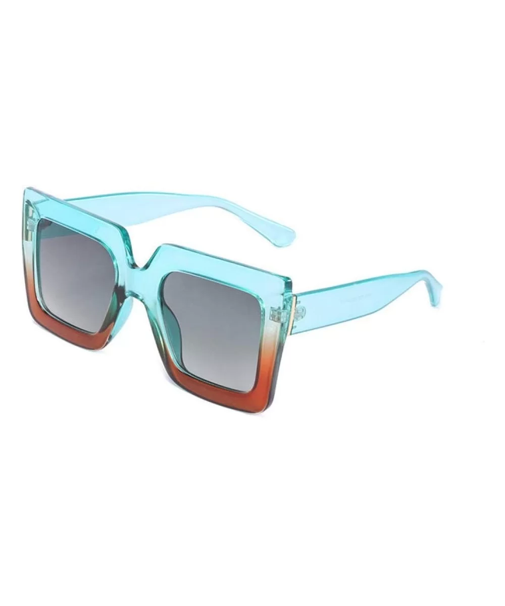 Oversized Sunglasses Transparent Outdoor - Green - CA197TX9ATK $39.55 Square