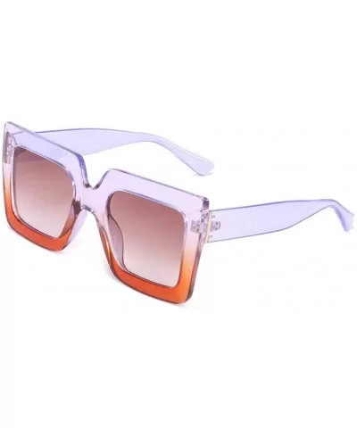 Oversized Sunglasses Transparent Outdoor - Green - CA197TX9ATK $39.55 Square