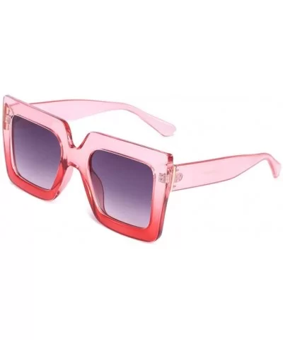 Oversized Sunglasses Transparent Outdoor - Green - CA197TX9ATK $39.55 Square