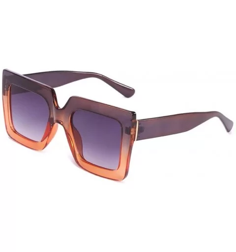 Oversized Sunglasses Transparent Outdoor - Green - CA197TX9ATK $39.55 Square