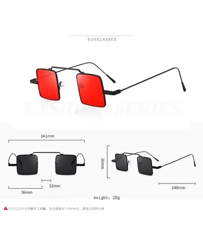 Polarized Sunglasses - Unisex Lightweight Shades Square Mirror Sun Glasses for Women/Men - D - CC18OM6DQRR $12.92 Rimless