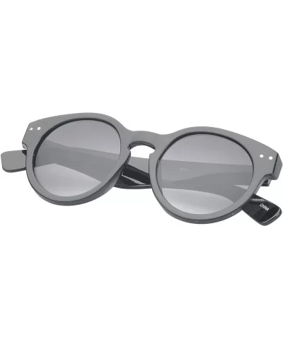 'Reidsville' Round Fashion Sunglasses - Black - CC11G3L6MX1 $10.35 Round