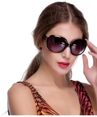 Women's Designer Style Vintage Oversized Sunglasses Fashion Outdoor Driving Eyewear Glasses Sunglasses - Black - CH18SS8S9ON ...