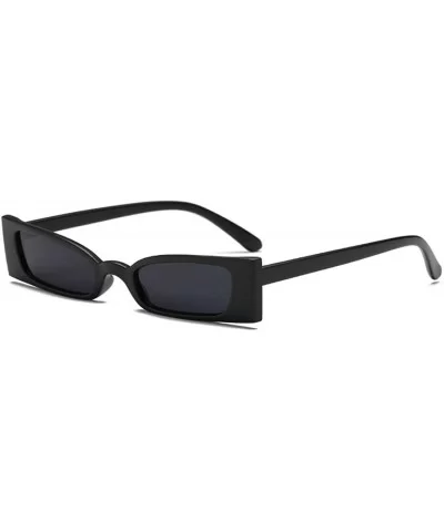 Small frame Men and women Sunglasses Fashion Retro Sunglasses - Black - C518LL9NGAM $12.16 Sport