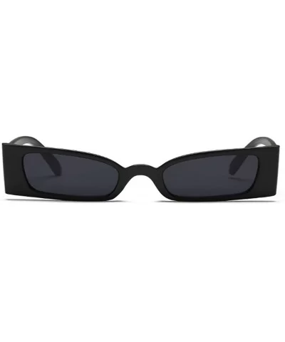 Small frame Men and women Sunglasses Fashion Retro Sunglasses - Black - C518LL9NGAM $12.16 Sport