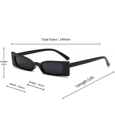 Small frame Men and women Sunglasses Fashion Retro Sunglasses - Black - C518LL9NGAM $12.16 Sport