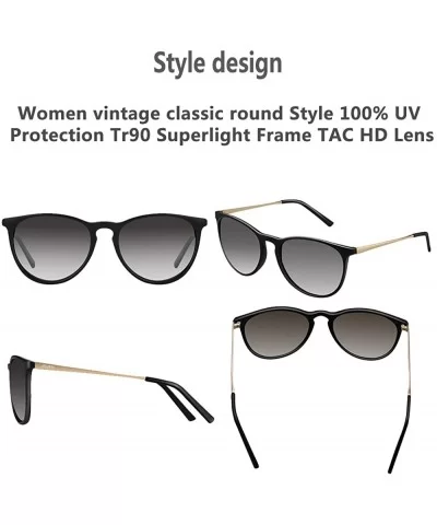 Polarized Sunglasses for Women Men UV400 Protection Vintage Round Fashion Aviator Metal&TR90 Ultralight JE017 - C518HGQD6EG $...