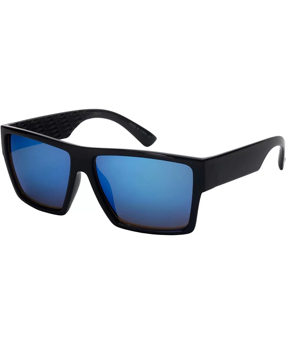 Plastic Rectangular Vintage Square Frame Sunglasses for Men Women 570111 - CS18HA7MZD0 $13.01 Rectangular