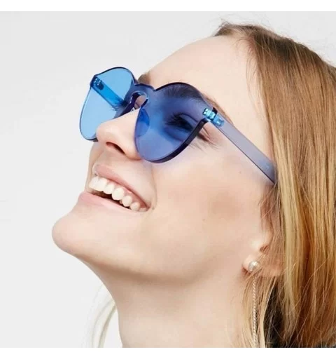 Unisex Fashion Candy Colors Round Outdoor Sunglasses Sunglasses - Dark Blue - C2199UMGHUQ $11.71 Round