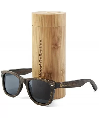 Wood Sunglasses with Polarized lenses for Men&Women Handmade Bamboo Wooden Sunglasses - Grey - CO18S432NTW $60.12 Aviator