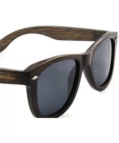 Wood Sunglasses with Polarized lenses for Men&Women Handmade Bamboo Wooden Sunglasses - Grey - CO18S432NTW $60.12 Aviator