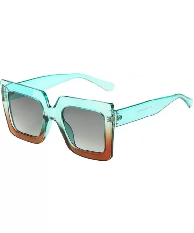 Women Man Vintage Big Frame Square Shape Sunglasses Eyewear Retro Unisex - D - CQ18N84D86N $11.05 Square