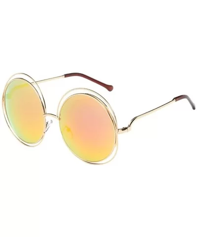 Fashion Men Womens Sunglasses UV 400 Retro Vintage Round Frame Glasses - G - CA196EQSG83 $23.77 Round