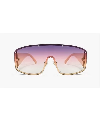 Oversized Sunglasses Gradient Glasses Eyewear - Red&white - CU18QL2ZZD2 $18.45 Rectangular