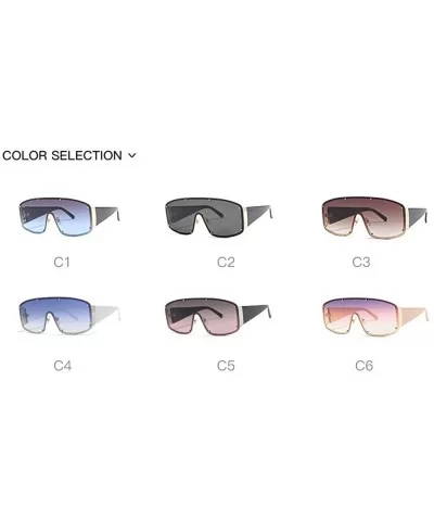 Oversized Sunglasses Gradient Glasses Eyewear - Red&white - CU18QL2ZZD2 $18.45 Rectangular